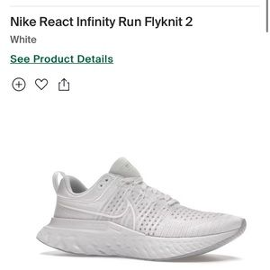 Nike React Infinity Running Shoes - White